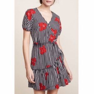 NWT Madewell Ruffle-Wrap Dress in Candied Orchids Size 6